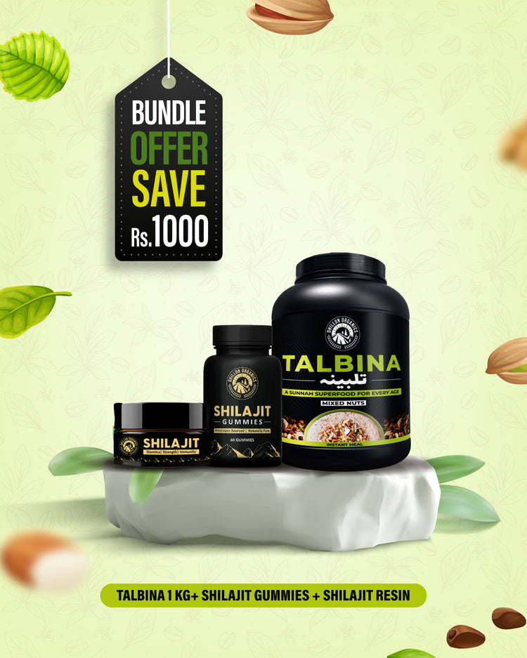 Talbina-Mixed Nuts 1 KG + Shilajit Gummies + Shilajit Resin